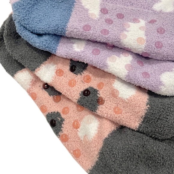 SNUGADOO Soft Fuzzy Non-Slip Character Kids Socks Pony & Cat 2-Pair Set NWT - Picture 5 of 7